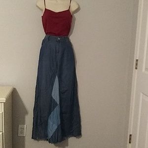 Inc Denim Indigo Maxi Skirt Size 10 - New